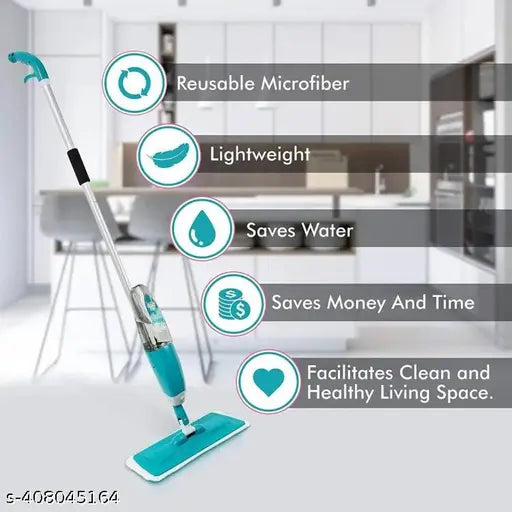 360° Rotatable Health Spray Mop with Refillable Bottle | Microfiber Floor Cleaning Mop