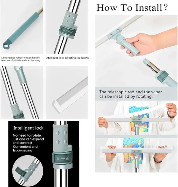 Multi-Surface Long Handle Glass & Tile Mop